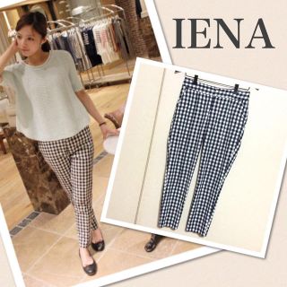 イエナ(IENA)のIENAギンガムストレッチクロップドPT(クロップドパンツ)