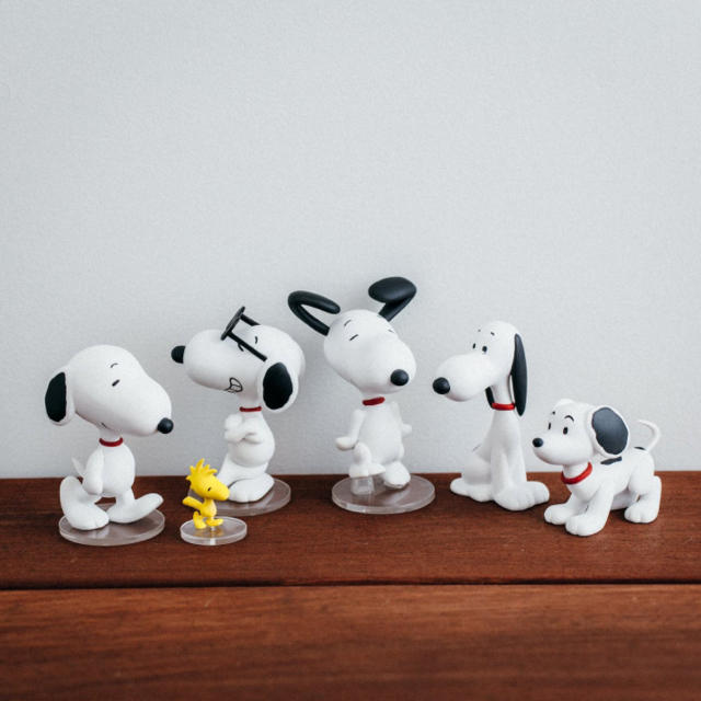 SNOOPY(スヌーピー)のスヌーピーミュージアム  モニュメント・フィギュア（5種セット） エンタメ/ホビーのおもちゃ/ぬいぐるみ(キャラクターグッズ)の商品写真