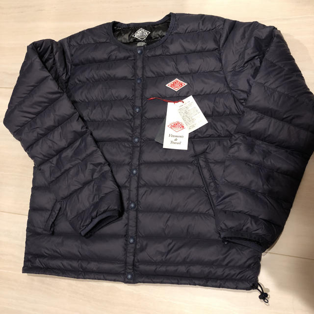 することにしました 新品 DANTON インナーダウン ジャケット ネイビー