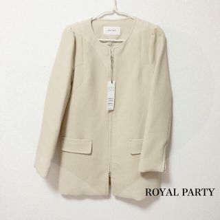 ロイヤルパーティー(ROYAL PARTY)のノーカラージップコート(ノーカラージャケット)