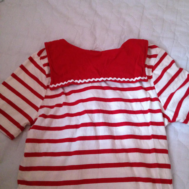 OLIVEdesOLIVE(オリーブデオリーブ)のセーラー衿ボーダーTシャツ レディースのトップス(Tシャツ(半袖/袖なし))の商品写真