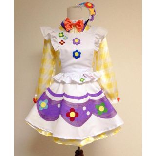 アイカツ！ コスプレ衣装 栗栖ここね イエローレストランコーデ(衣装一式)