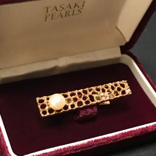 タサキ(TASAKI)の田崎真珠 ゴールド+アコヤパール ネクタイピン 超レア(ネクタイピン)