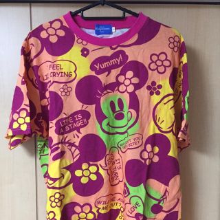 ディズニー(Disney)のディズニー 総柄 Tシャツ(キャラクターグッズ)