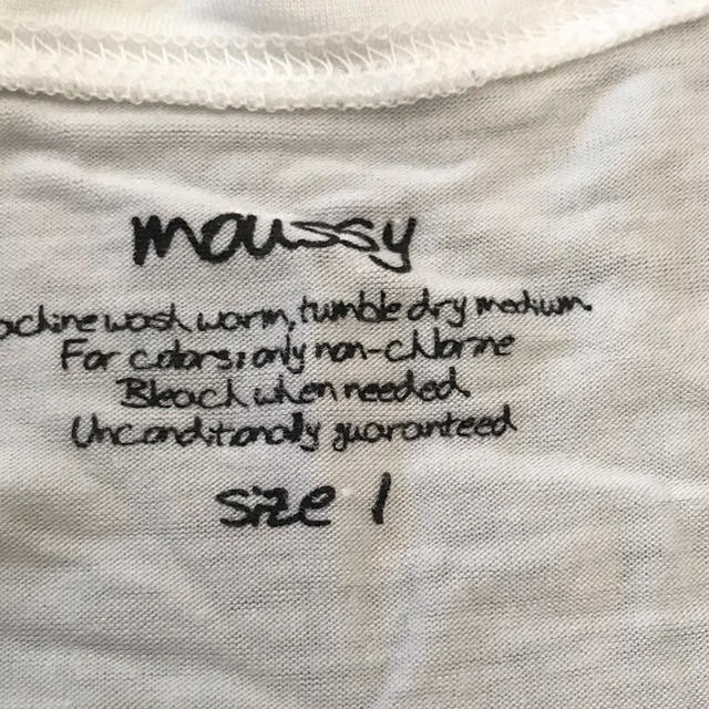 moussy(マウジー)の美品moussyシンプル無地Tシャツ レディースのトップス(Tシャツ(半袖/袖なし))の商品写真