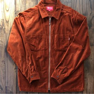 シュプリーム(Supreme)のsupreme velvet zip up shirt rust(シャツ)