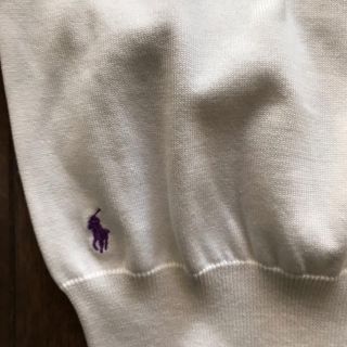 ラルフローレン(Ralph Lauren)のRALPH  LAURENの真っ白コットンセーター(ニット/セーター)