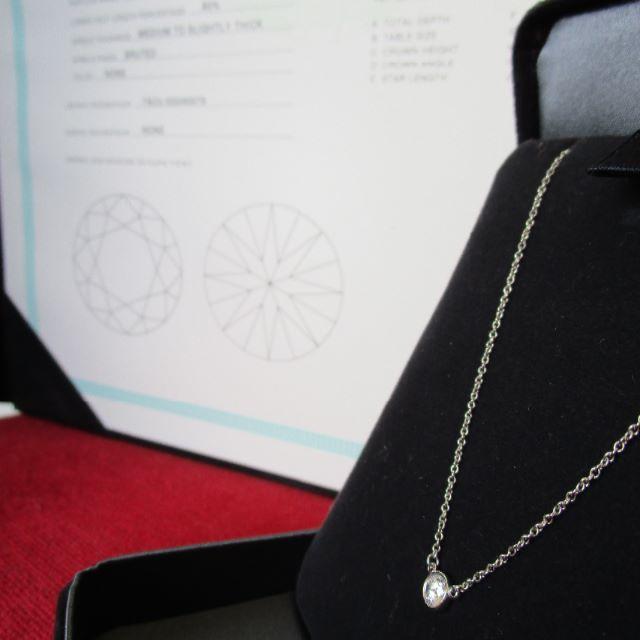 Tiffany & Co. - ティファニー　バイザヤードネックレス　0･22ct鑑定書付