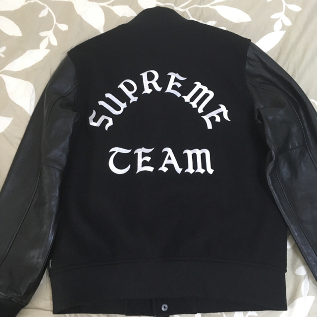 15aw supreme Varsity Wool Jacket スタジャン黒S