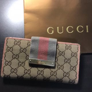 グッチ(Gucci)のGUCCI 長財布 ピンク(財布)