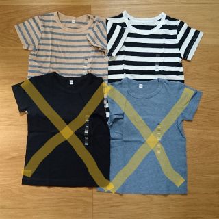 ムジルシリョウヒン(MUJI (無印良品))の★未着用★MUJI100★半袖ボーダーTシャツ2枚組(Tシャツ/カットソー)