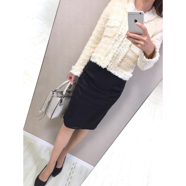 Harrods - 【Erina】ハロッズ♡サイズフリー ニットノーカラージャケット♪