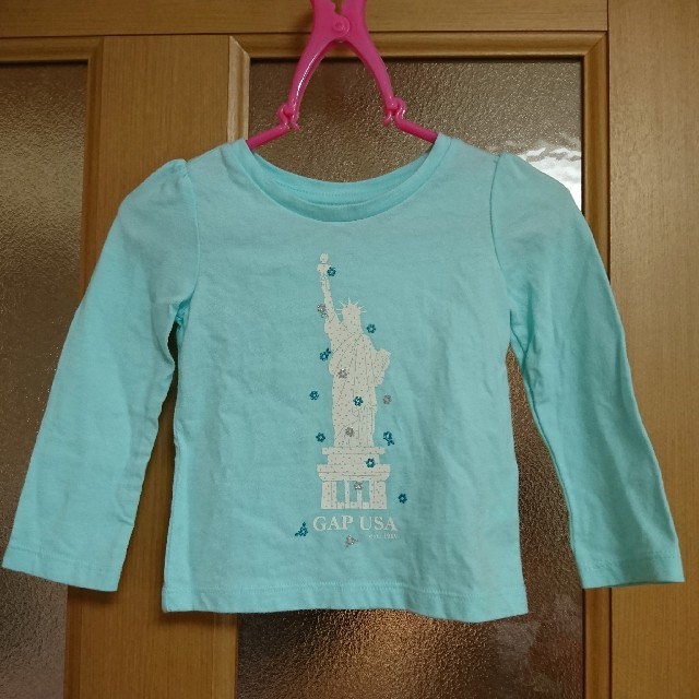 babyGAP(ベビーギャップ)のbabyGap♡ミント色ロンＴ キッズ/ベビー/マタニティのベビー服(~85cm)(Ｔシャツ)の商品写真