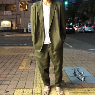 ヨウジヤマモト(Yohji Yamamoto)のy's ワイズ スーツ セットアップ カーキ(セットアップ)