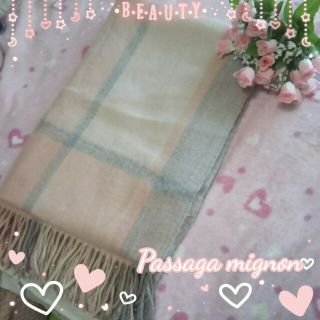 パサージュミニョン(passage mignon)の♡ Passagemignon♡ピンク暖色系♡大判チェックマフラー♡(マフラー/ショール)