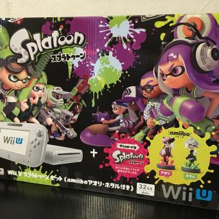 ウィーユー(Wii U)の新品 WiiU スプラトゥーンセット wiiu本体一式セット 未開封未使用(家庭用ゲーム機本体)