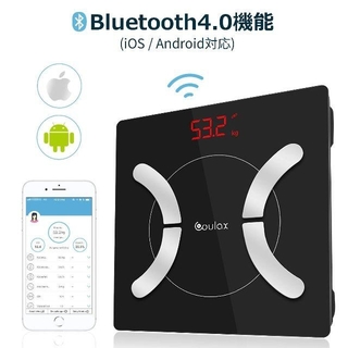  iOS/Android対応アプリで健康管理　Bluetooth　体組成計 (体重計)