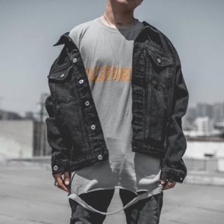 フィアオブゴッド(FEAR OF GOD)のmintcrew デニムジャケット ブラック Sサイズ(Gジャン/デニムジャケット)