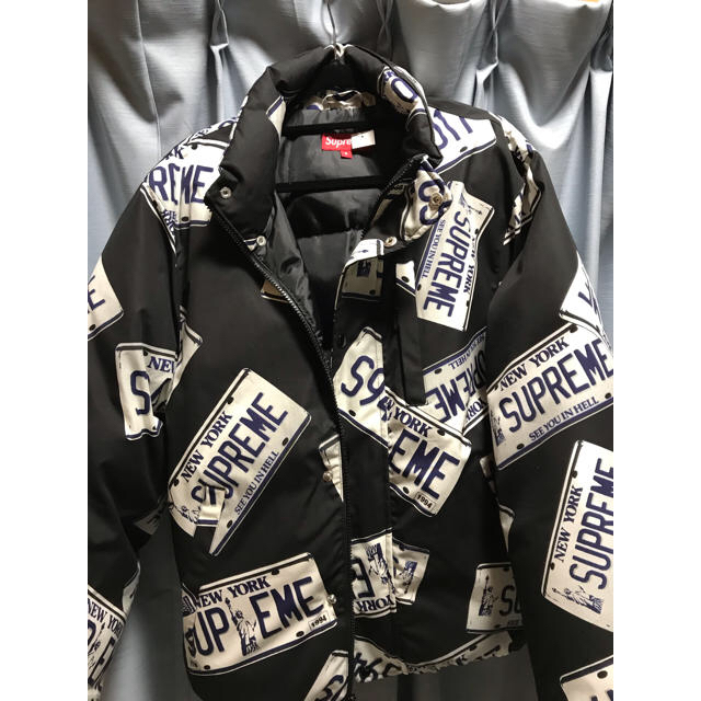 Supreme License Plate Puffy Jacket | www.goodasgoldtraining.com