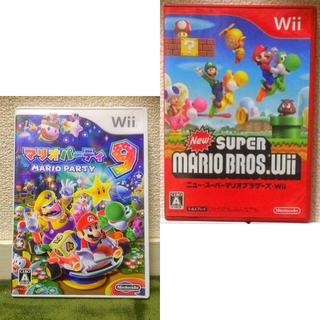 ウィー(Wii)のwii マリオパーティ9 マリオブラザーズ 2本(家庭用ゲームソフト)