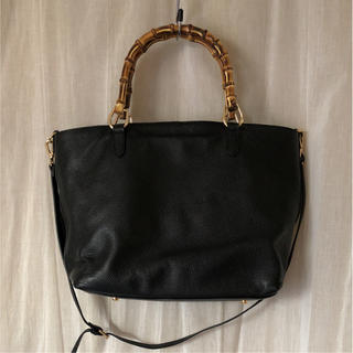 ドゥーズィエムクラス(DEUXIEME CLASSE)のDeuxieme Classe CAROL J BAMBOO BAG ブラック(トートバッグ)