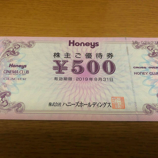 HONEYS(ハニーズ)のハニーズ株主優待券 3000円 チケットの優待券/割引券(ショッピング)の商品写真