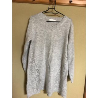 グローブ(grove)のgrove グレーニットワンピース M size(ニット/セーター)