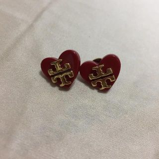 トリーバーチ(Tory Burch)のトリーバーチ ハート ピアス 赤(ピアス)