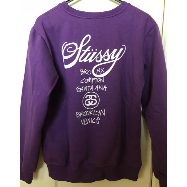 STUSSY(ステューシー)の[新品]STUSSY トレーナー パープル💜 レディースのトップス(トレーナー/スウェット)の商品写真