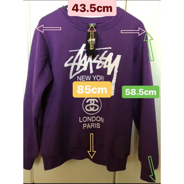 STUSSY(ステューシー)の[新品]STUSSY トレーナー パープル💜 レディースのトップス(トレーナー/スウェット)の商品写真