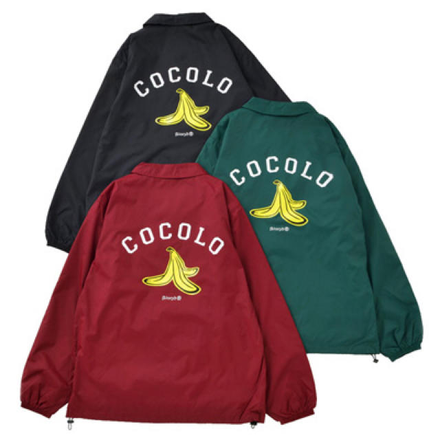 COCOLOBLAND(ココロブランド)のココロブランド バナナコーチジャケットバーガンディ メンズのジャケット/アウター(ナイロンジャケット)の商品写真