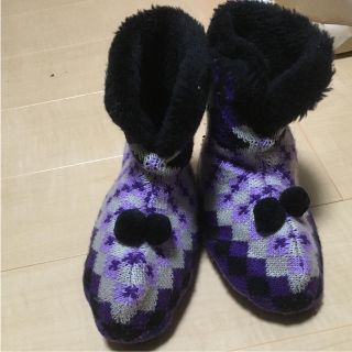 アナスイ(ANNA SUI)の☆美品☆アナスイ おしゃれな暖かい室内スリッパ(スリッパ/ルームシューズ)