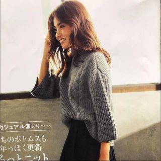 フォクシー(FOXEY)のVERY掲載♩タグ付き美品！FOXEY フォクシー カシミヤ混 ケーブルニット(ニット/セーター)