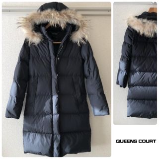 クイーンズコート(QUEENS COURT)の専用 QUEENS COURT ▷ フード付き ロングダウンコート(ダウンコート)