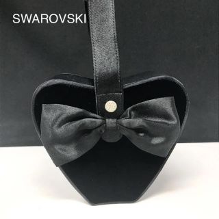 スワロフスキー(SWAROVSKI)の正規品 美品 スワロフスキー ベロア×サテン パーティバッグ(ハンドバッグ)