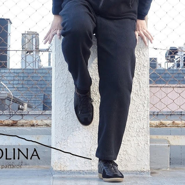 【COLINA】SASHIKO CURVE SLACKS  BLACK