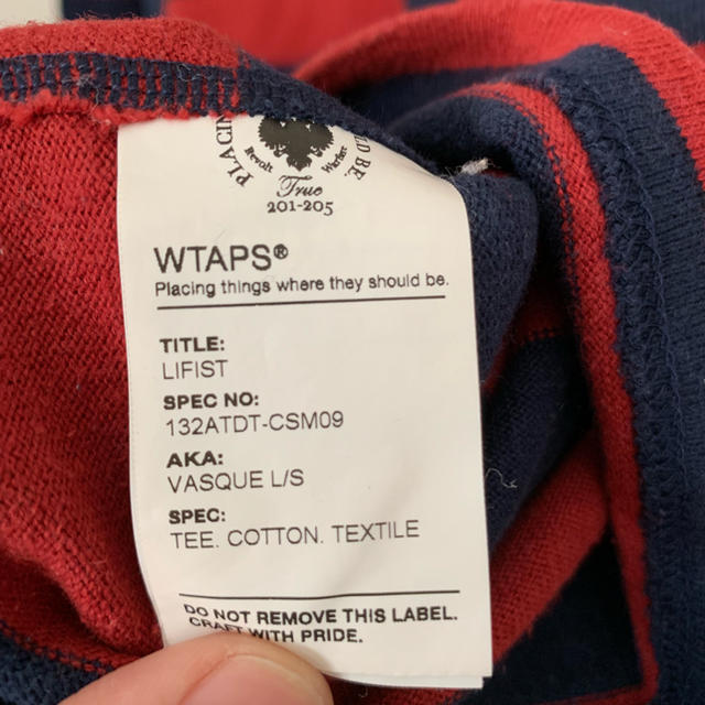 W)taps(ダブルタップス)のWTAPS vasque LS ボーダー L 赤 ネイビー 窪塚 メンズのトップス(Tシャツ/カットソー(七分/長袖))の商品写真