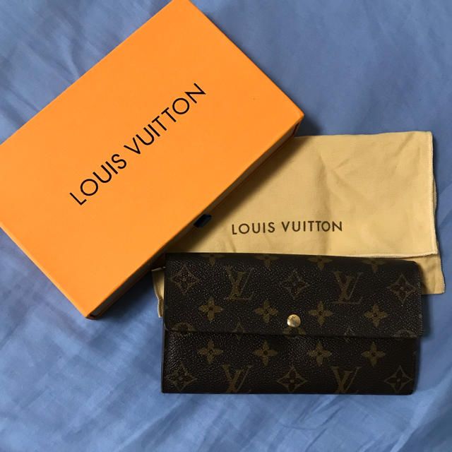 値下げ ルイヴィトン LOUIS VUITTON  モノグラム  二つ折り長財布