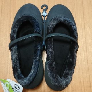 クロックス(crocs)の☆dori様専用☆新品 crocs ナヌーク ボア 黒 J2/4 20cm(スリッポン)