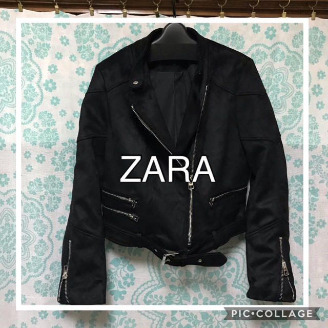 ZARA(ザラ)のZARA スウェードタッチ ライダース レディースのジャケット/アウター(ライダースジャケット)の商品写真