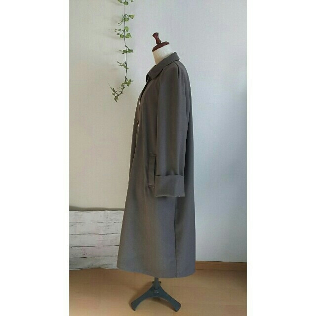 くぅーさん様  ラグラン袖 ステンカラーコート レディースのジャケット/アウター(ロングコート)の商品写真