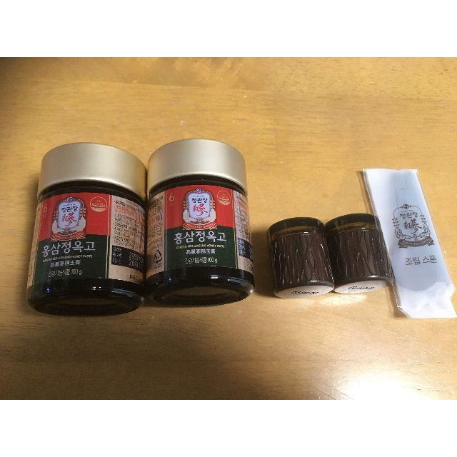 高麗人参　紅参　6 年根　正官庄　瓶100ｇ×2　固形錠剤×２　箱なし