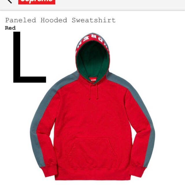 SUPREME Paneled Hooded Sweatshirt L パーカー