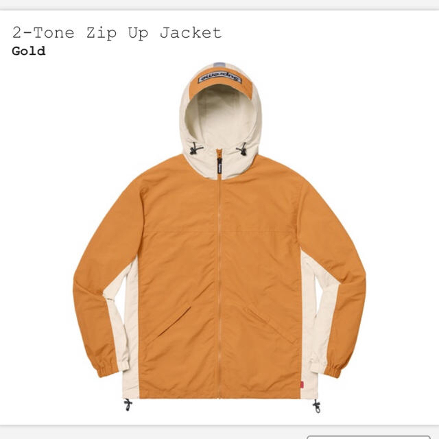 Supreme(シュプリーム)の2-Tone Zip Up Jacket ゴールド Sサイズ メンズのジャケット/アウター(ナイロンジャケット)の商品写真