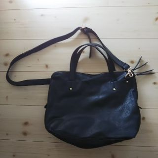 ザラ(ZARA)の再値下げ！ZARA 黒のレザートートバッグ ショルダーバック(トートバッグ)