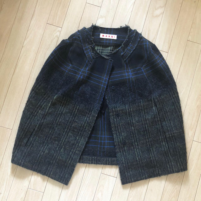 MARNI 着用2回 超美品 モヘア切替 ポンチョ 40 - ポンチョ