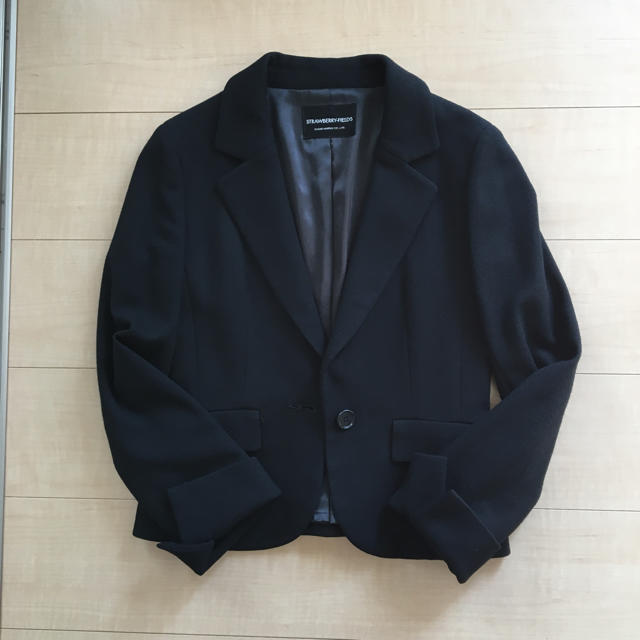 STRAWBERRY-FIELDS(ストロベリーフィールズ)のセットアップ対応 ウールジャケット(ブラック) レディースのフォーマル/ドレス(スーツ)の商品写真