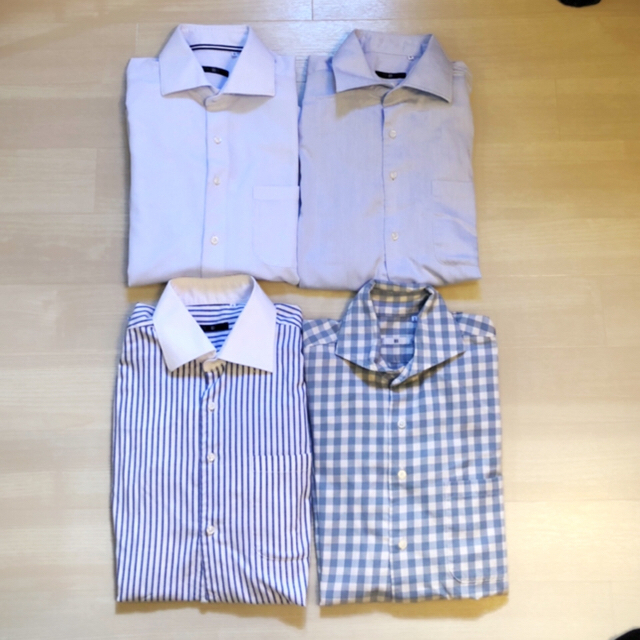 SELECT(セレクト)のスーツセレクト ワイシャツ ブルーM80 4枚セット メンズのトップス(シャツ)の商品写真