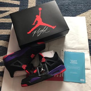 ナイキ(NIKE)のNIKE AIR JORDAN 4 NRG BLACK/COURT PURPLE(スニーカー)