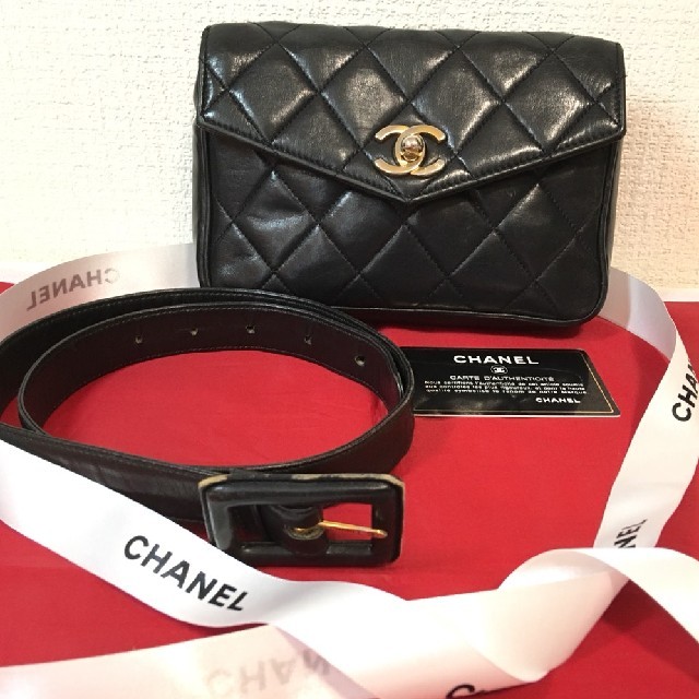 人気を誇る CHANEL - シャネル マトラッセ ウエストポーチ ボディ